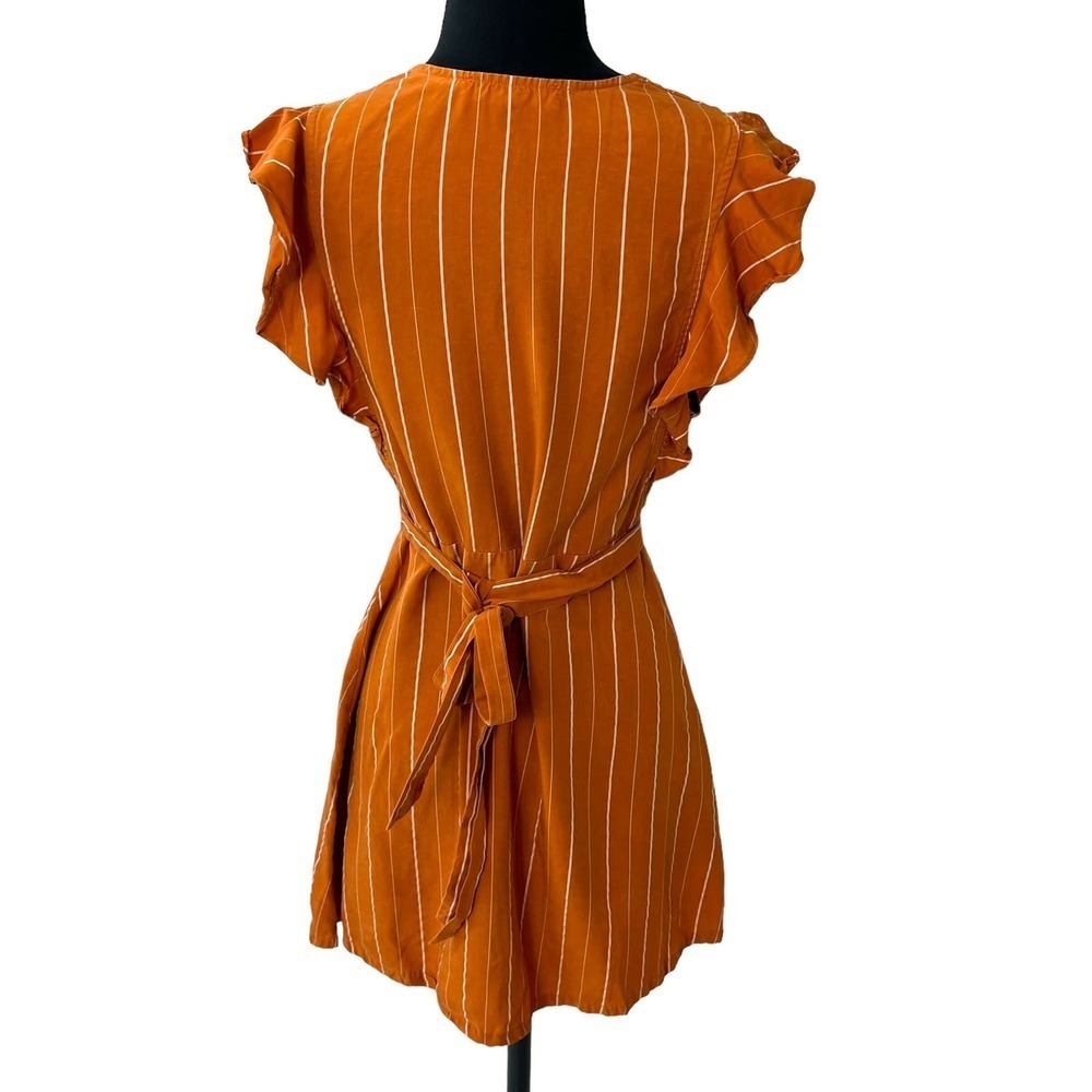 Revolve Striped Linen Blend Button Front Ruffle S… - image 8